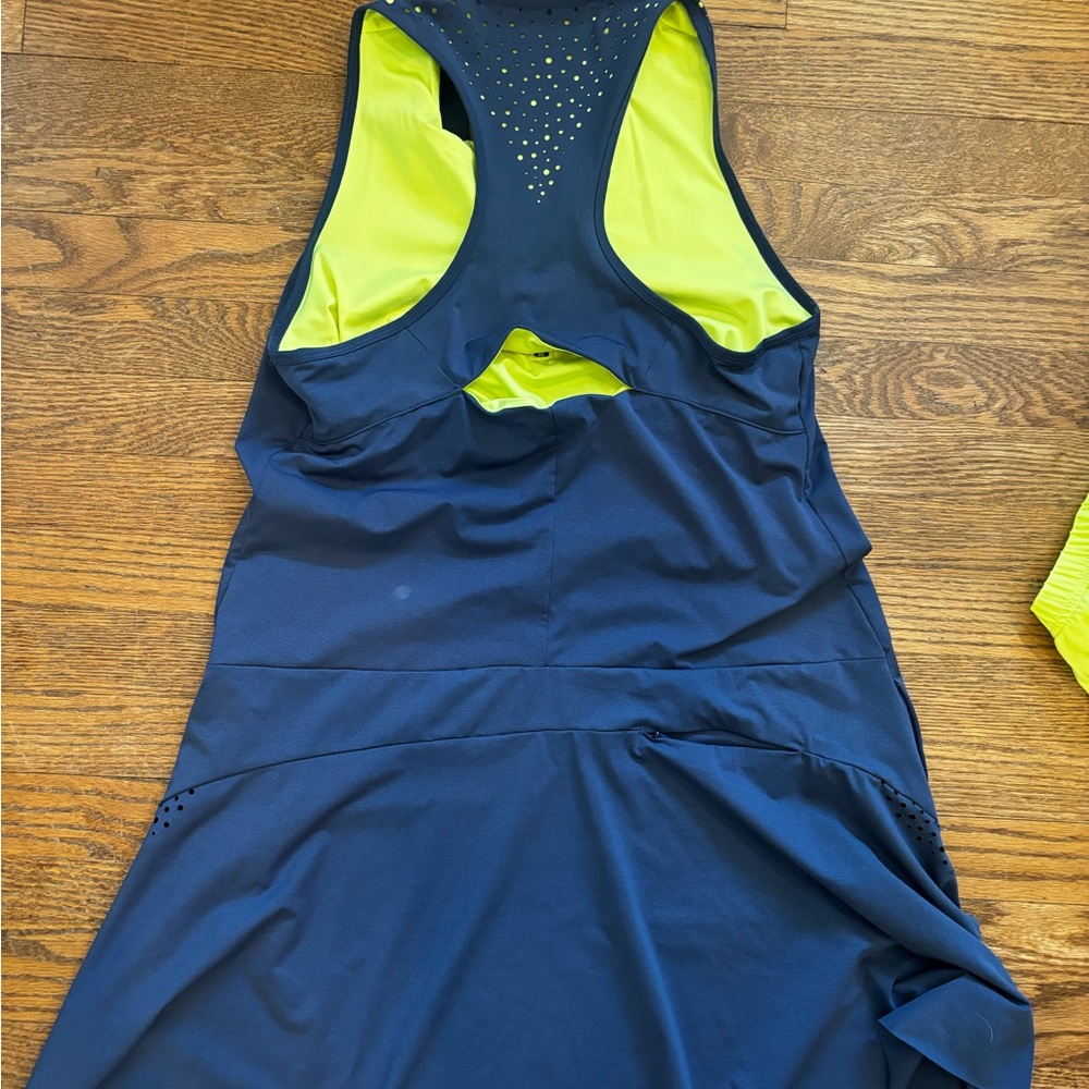 Adidas Navy and Bright Yellow Mini Dress - Picture 2 of 2